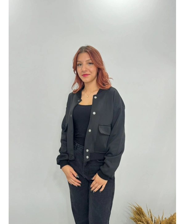 SİYAH BOMBER CEKET