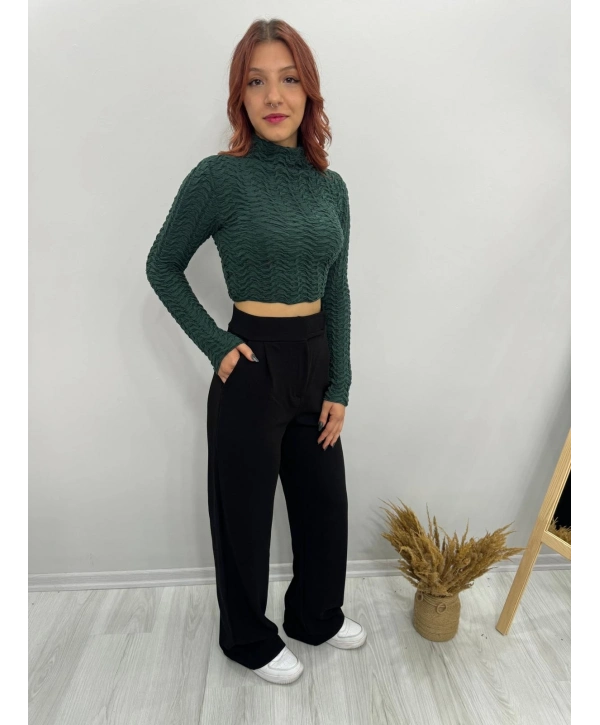 SİYAH CIRTLI PANTOLON