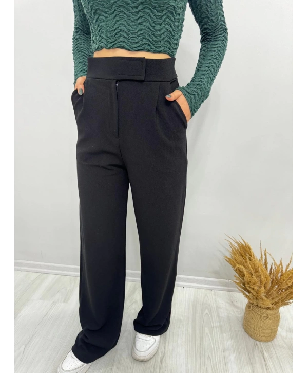 SİYAH CIRTLI PANTOLON