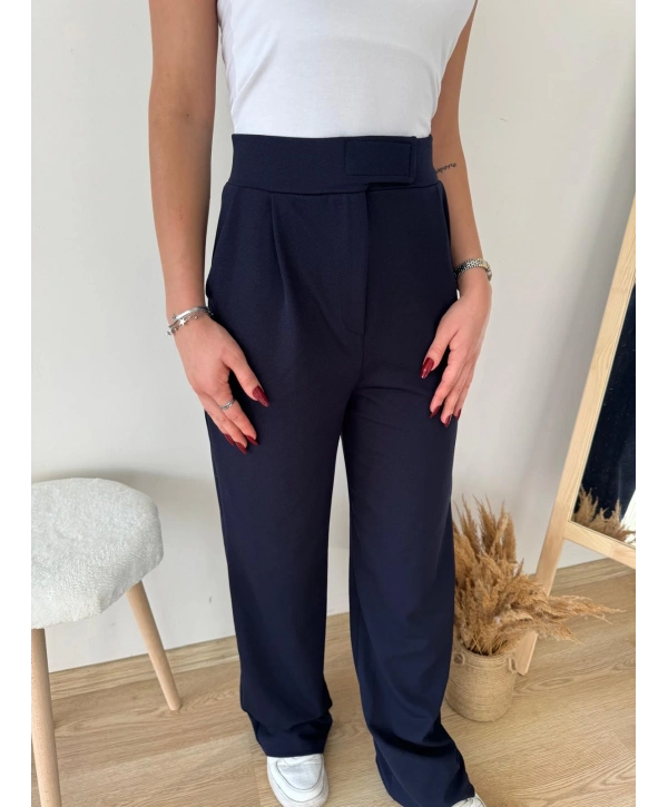 LACİVERT CIRTLI PANTOLON