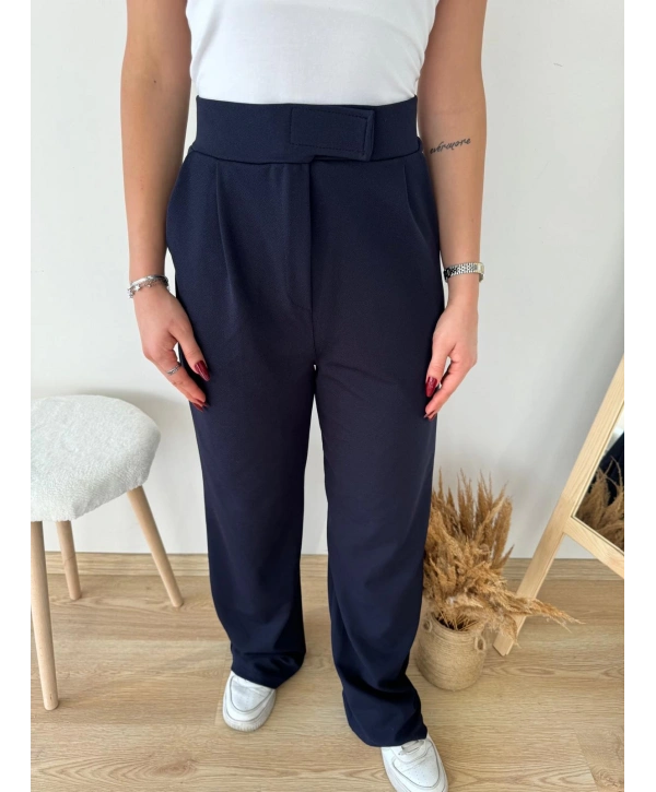 LACİVERT CIRTLI PANTOLON