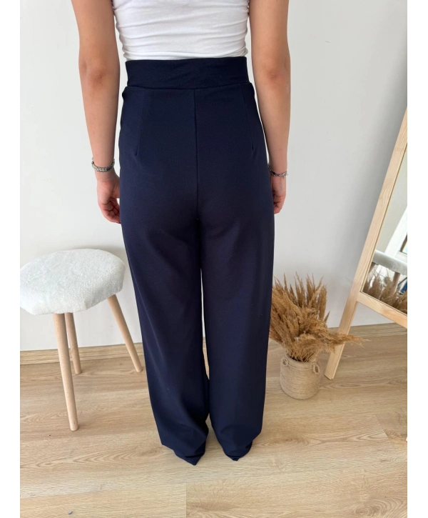 LACİVERT CIRTLI PANTOLON