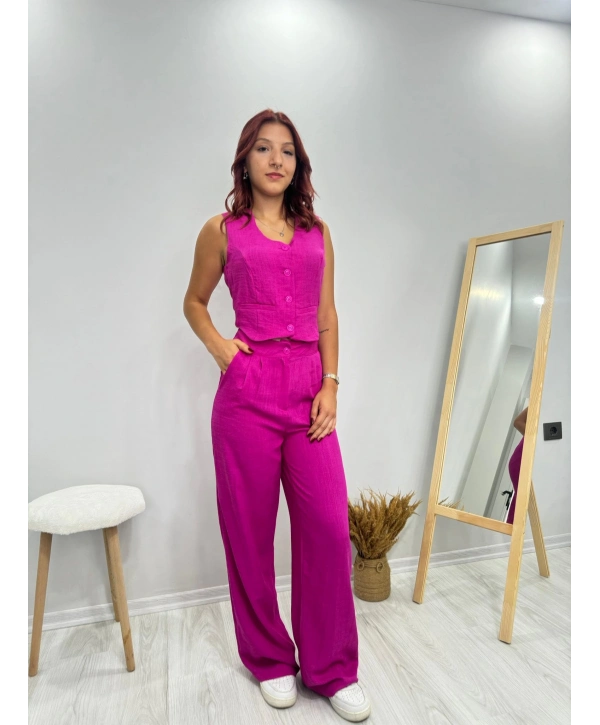 FUŞYA YELEKLİ TAKIM