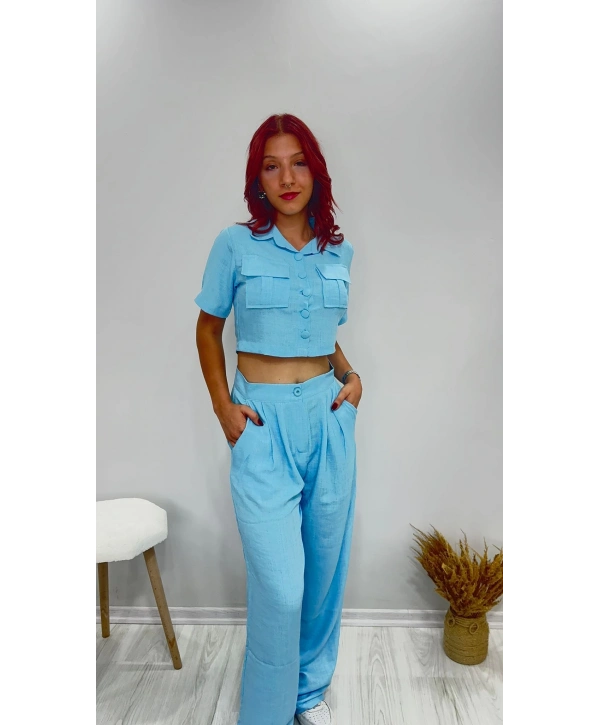 MAVİ KISA KOLLU TAKIM