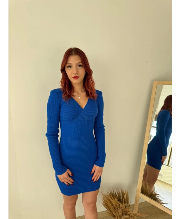 Saks Mavisi Triko Elbise