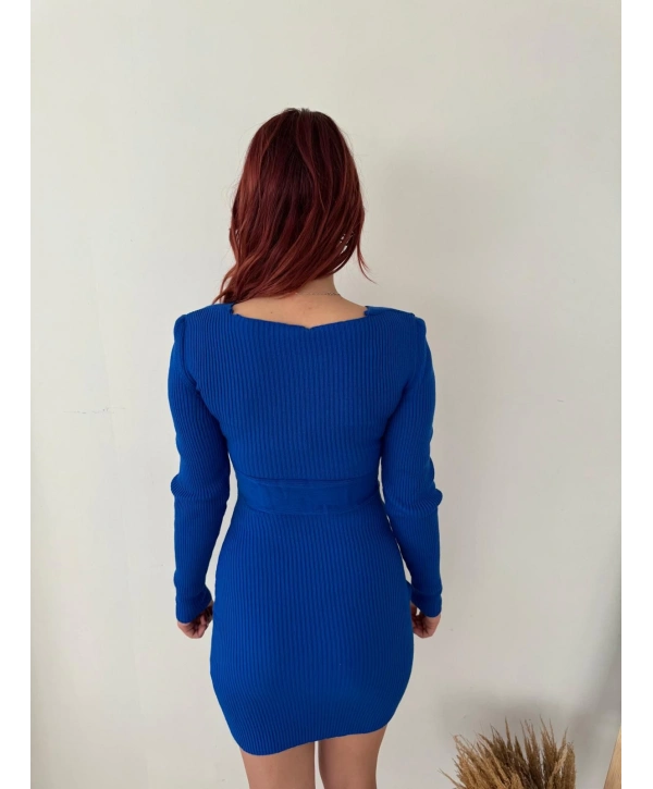 Saks Mavisi Triko Elbise