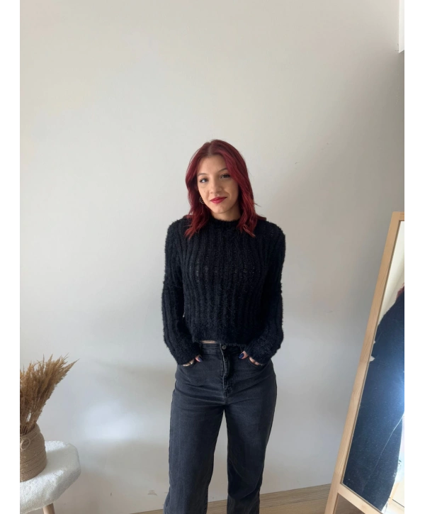 SİYAH SAKALLI AJURLU KAZAK