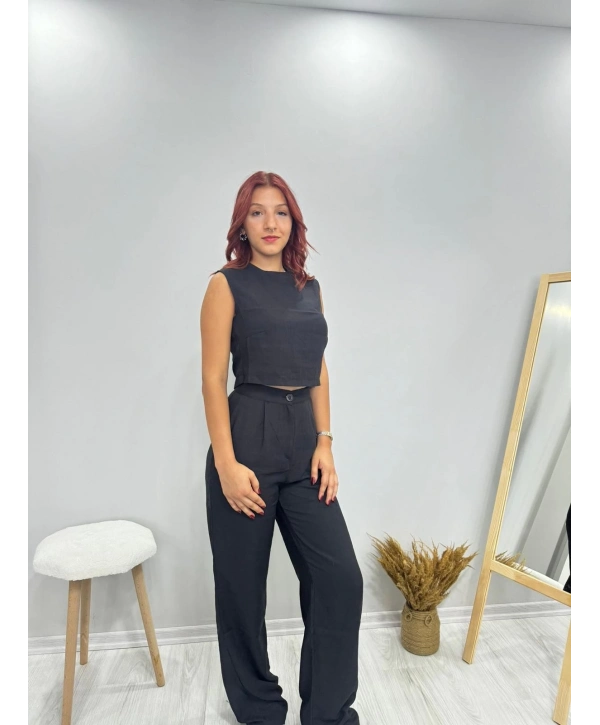 SİYAH SIRT FERMUARLI TAKIM