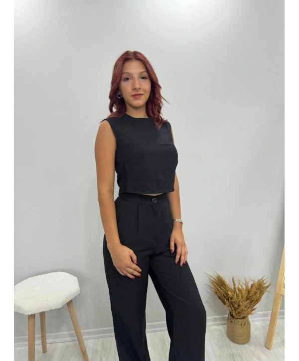 SİYAH SIRT FERMUARLI TAKIM