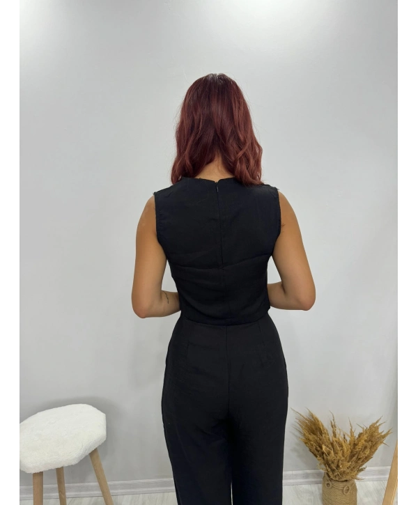 SİYAH SIRT FERMUARLI TAKIM