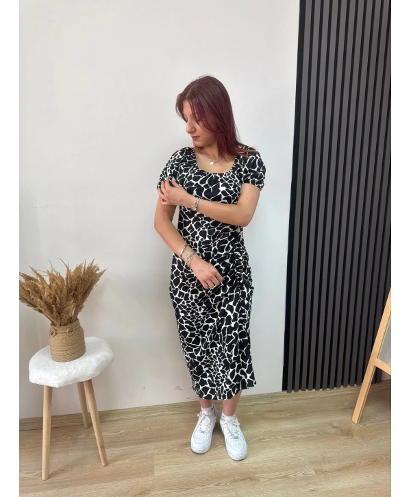 YIRTMAÇLI YAZLIK ELBİSE