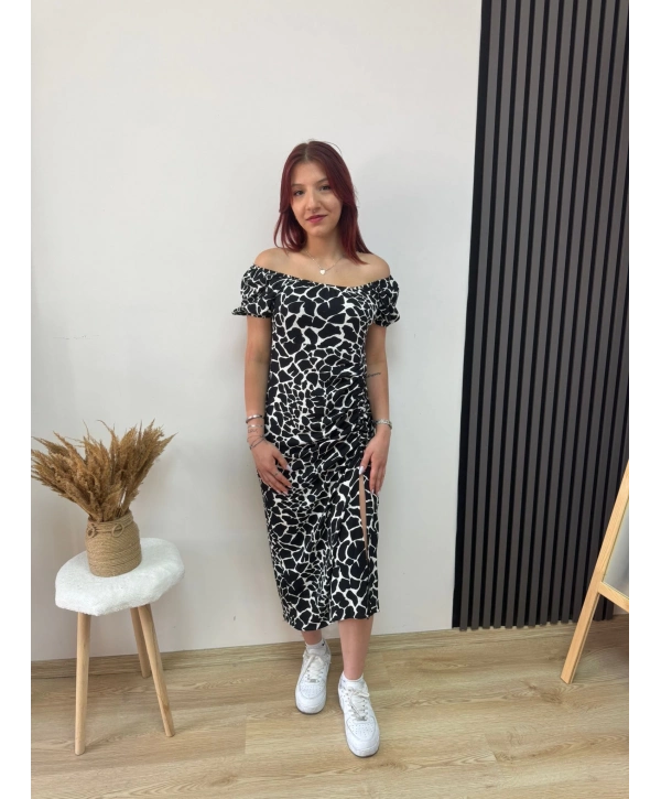 YIRTMAÇLI YAZLIK ELBİSE