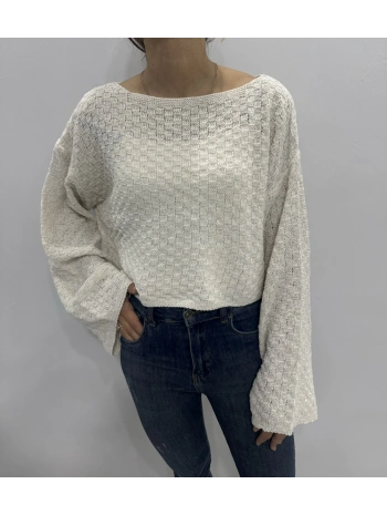 KREM MERSERİZE KAZAK