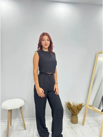 SİYAH SIRT FERMUARLI TAKIM