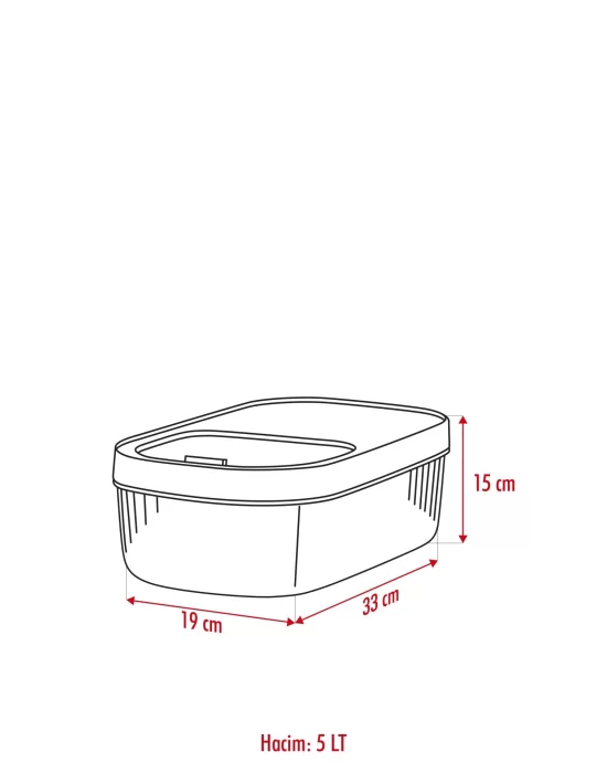 2Li 10 LT Multibox Kayar Kapaklı Saklama Kabı & Erzak Kabı & Toz Ve Tablet Deterjan Kutusu