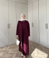 Ahsen Kimona Takım 3lu Set - Bordo