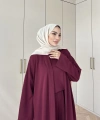 Ahsen Kimona Takım 3lu Set - Bordo