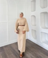 Gaye Keçe Elbise - Bej