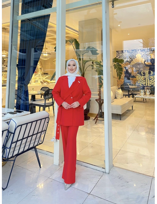 Libre Ceket Takım - KIRMIZI