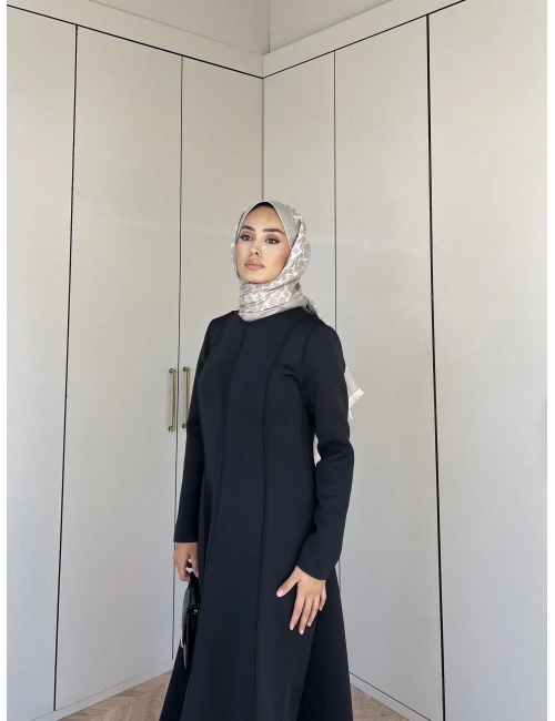 Ella Puf Elbise - Siyah