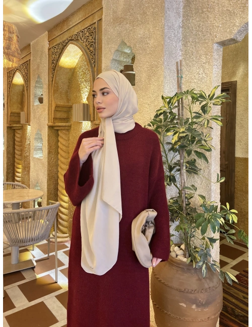 Yumoş Elbise - Bordo