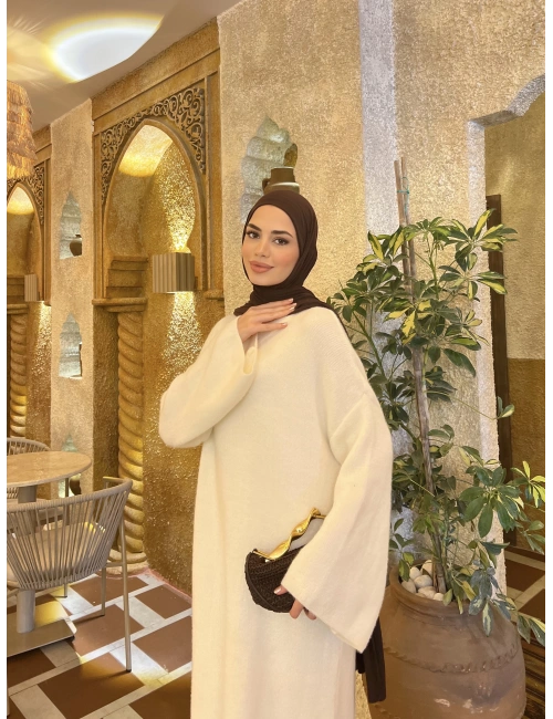 Yumoş Elbise - Ekru