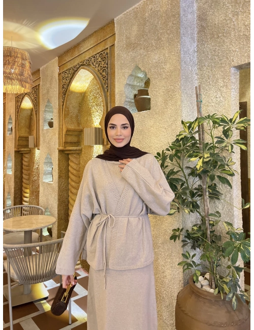 Hırkalı Elbise - Bej (ÖN SİPARİŞ)