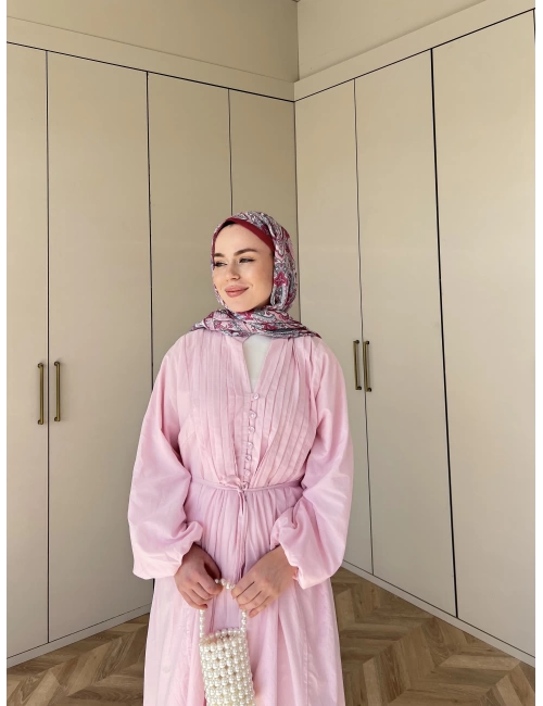 Bellani Krep Elbise - Pembe