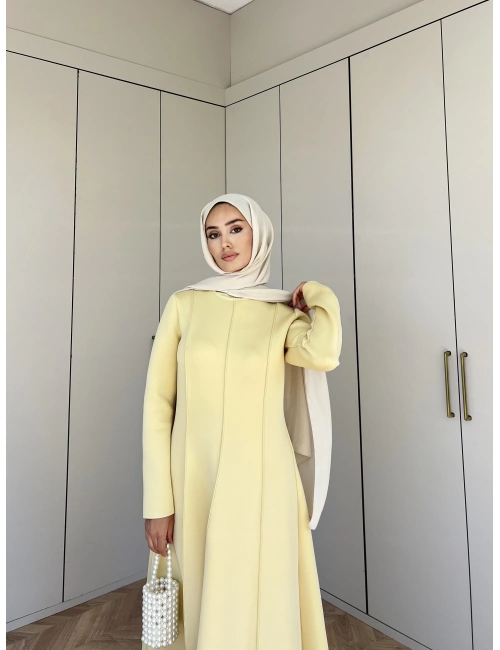 Ella Puf Elbise - Sarı