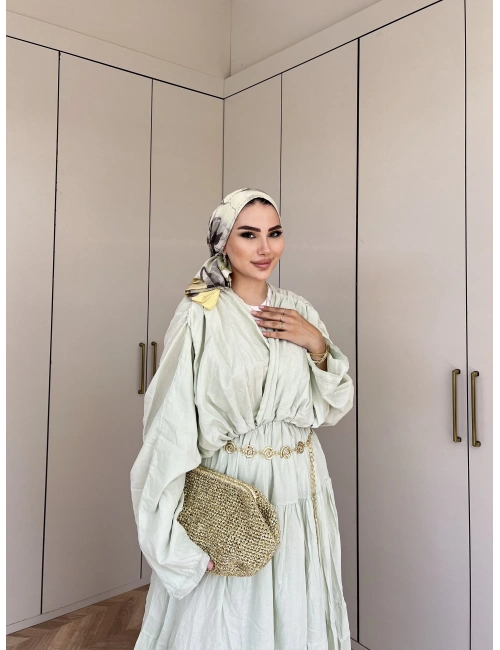 Ema Vual Elbise - Su Yeşil