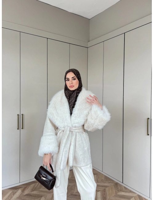 Gesso Kürk Mont - Krem