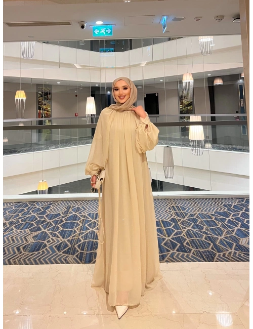 Havas Şifon Elbise - Taş