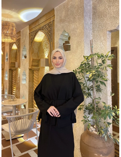 Hırkalı Elbise - Siyah (ÖN SİPARİŞ)