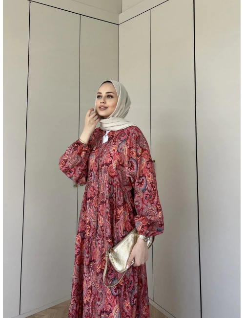 İzmir Etnik Elbise - Bordo