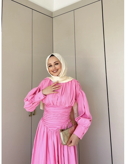 Lesa Elbise - Pembe
