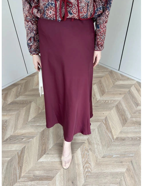 Saten Etek - Bordo