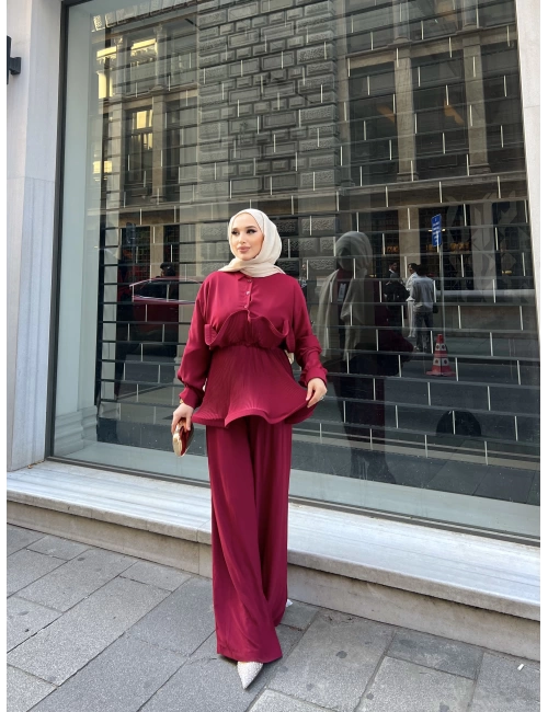 Sevcan Buqe Takım - Bordo