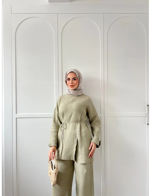 Vadi Düğmeli Takım - Çağla