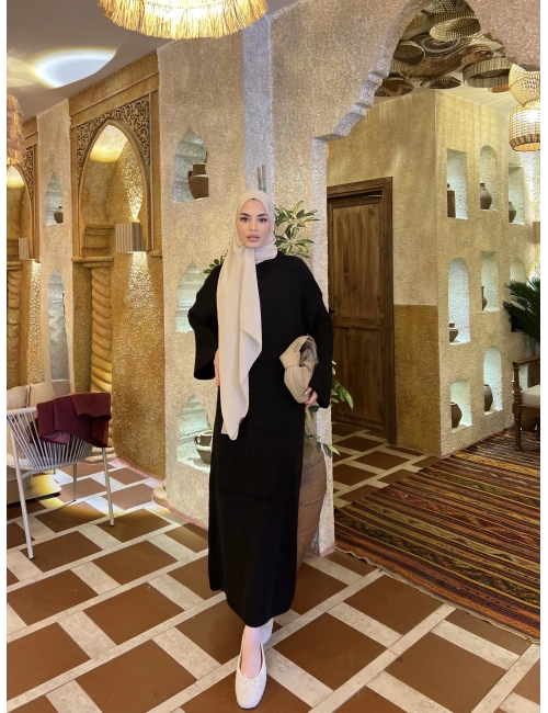 Yumoş Elbise - Siyah