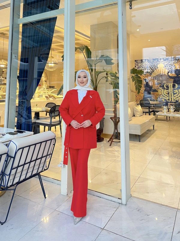 Libre Ceket Takım - KIRMIZI