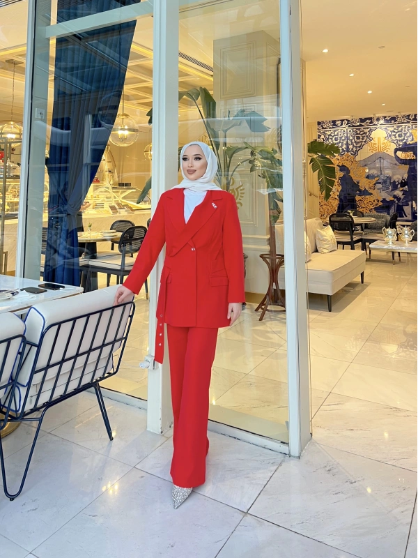 Libre Ceket Takım - KIRMIZI