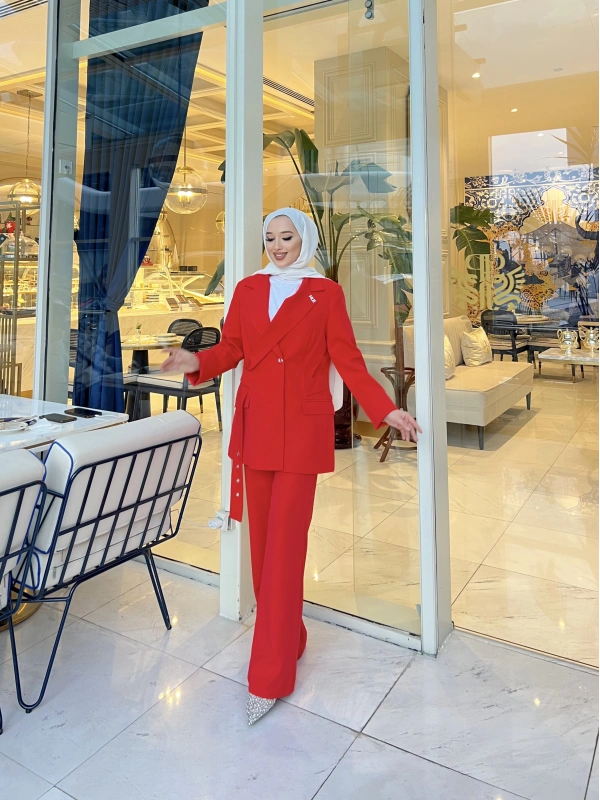 Libre Ceket Takım - KIRMIZI