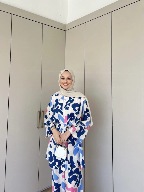 Çağla Kimona Takım - Mavi