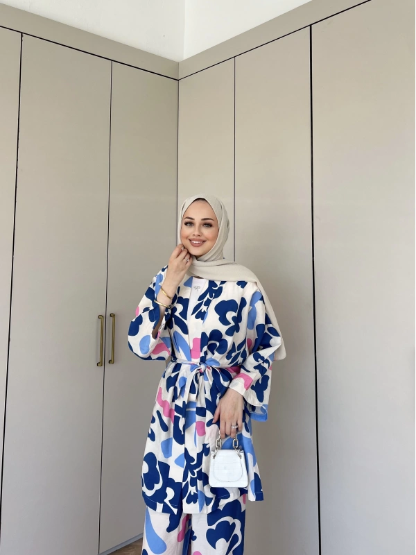 Çağla Kimona Takım - Mavi