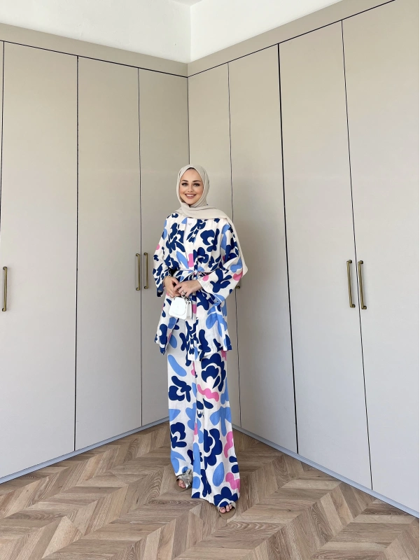 Çağla Kimona Takım - Mavi