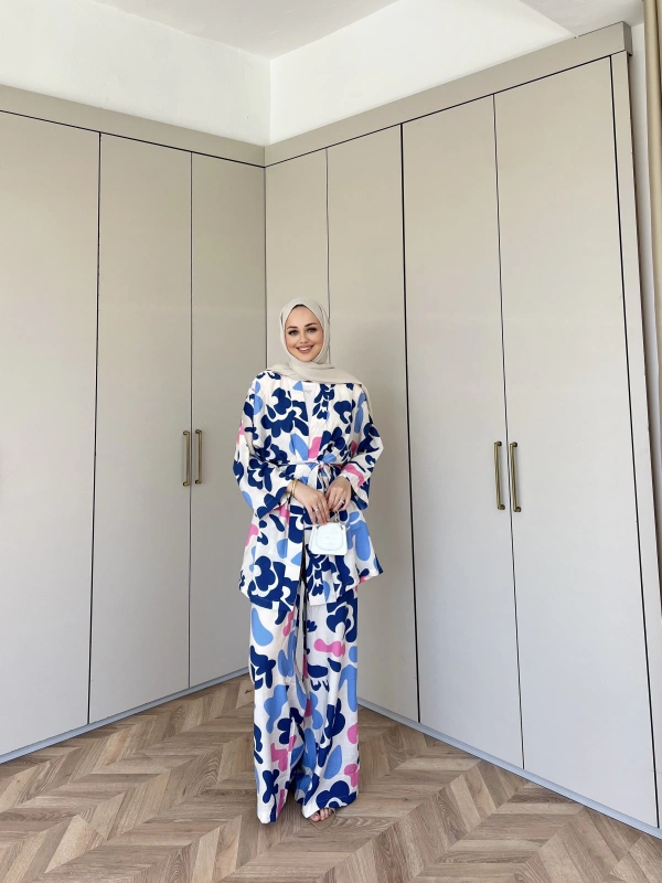 Çağla Kimona Takım - Mavi