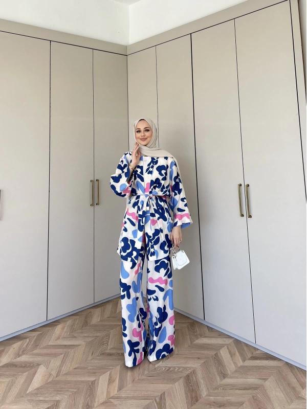 Çağla Kimona Takım - Mavi