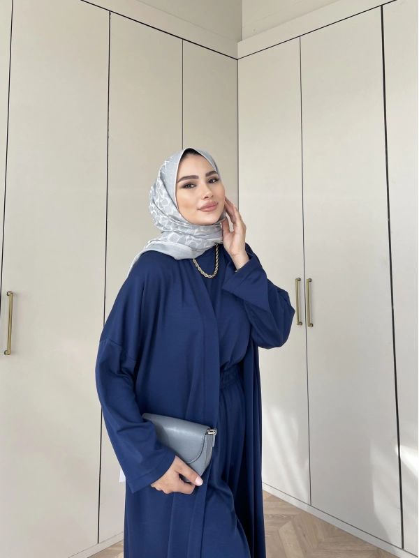 Ahsen Kimona Takım 3lu Set - Lacivert