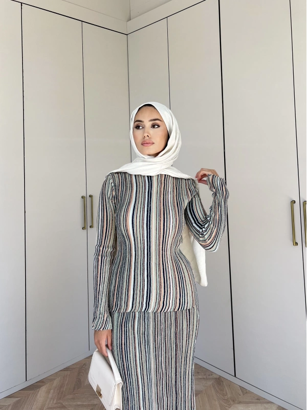 Simli Reyya Takım - Oranj