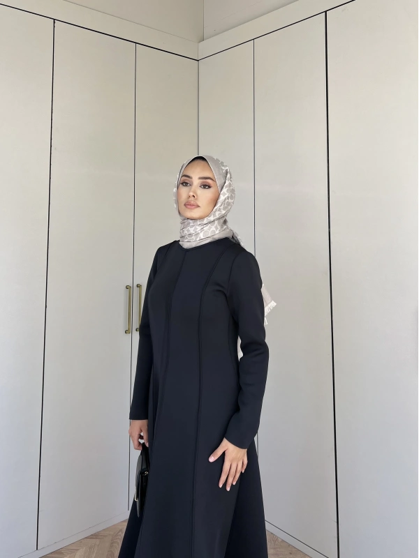 Ella Puf Elbise - Siyah